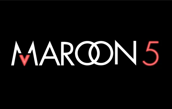 Картинка музыка, логотип, группа, черный фон, Maroon 5