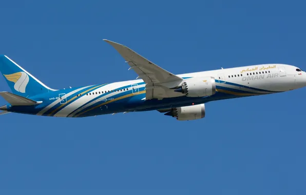 Картинка Boeing, полёт, лайнер, Oman Air, 787-8