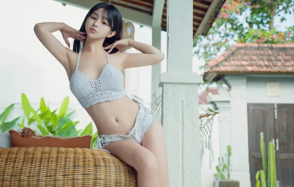 Asian, model, women, women outdoors, Sakurai Niki