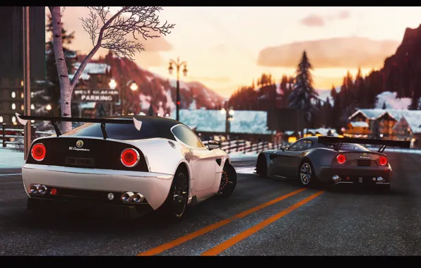 Авто, игра, Alfa Romeo, The Crew, GameArt, retouch, 8C Competizione