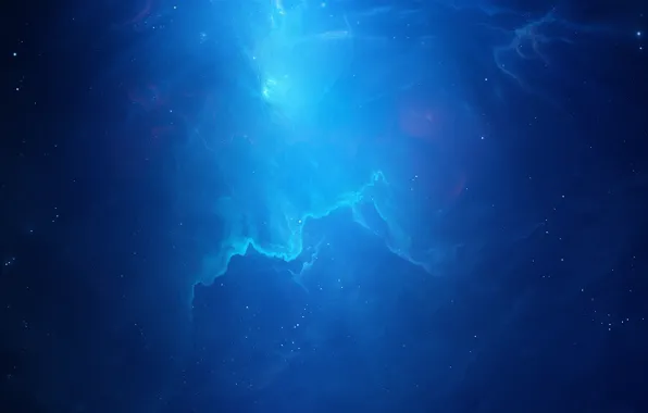 Atlantis, Звезды, Космос, Туманность, Fantasy, Арт, Stars, Space