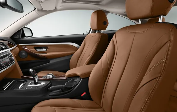 Кожа, BMW, салон, Coupe, 4-Series