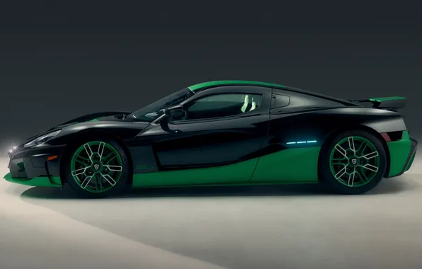 Вид сбоку, гиперкар, Time Attack, 2023, Rimac Nevera, Rimac Nevera Time Attack, электрмобиль