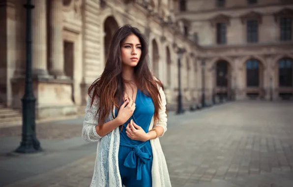 Blue dress, Lods Franck, Leana