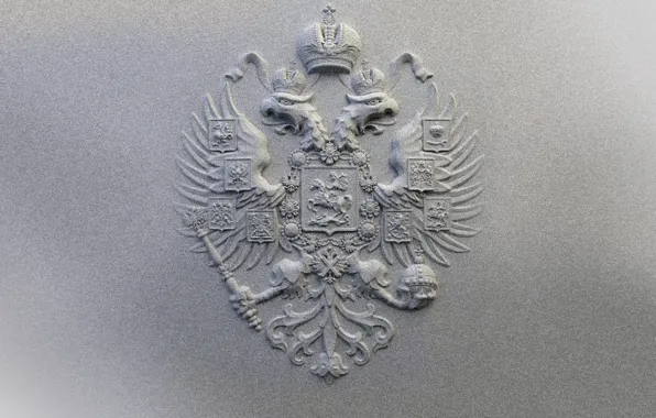 Картинка герб, серый фон, россия