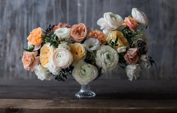 Картинка love, ribbons, celebration, bouquet, coral, bride and groom, floral, coral reefs