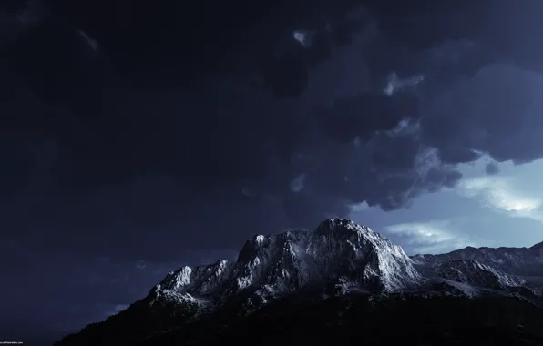 Картинка ночь, гора, Mount Aciyu