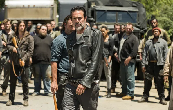 Jeffrey Dean Morgan, The Walking Dead, Rick Grimes, Andrew Lincoln, Season 7, Negan