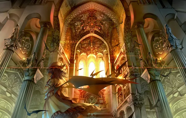 Девушка, Аниме, Touhou, Remilia Scarlet