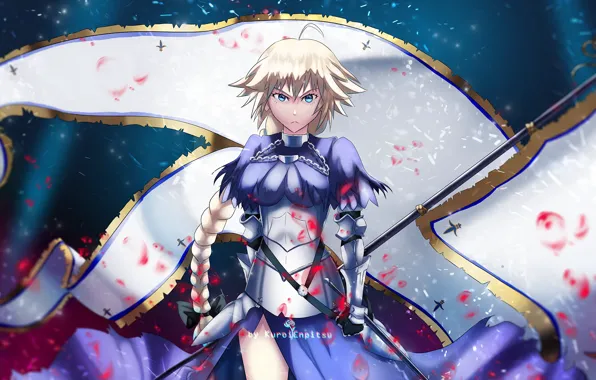 Девушка, флаг, Жанна Д'арк, Fate / Grand Order, Судьба великая кампания