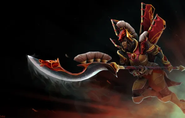 Воин, герой, копье, дота, Legion Commander
