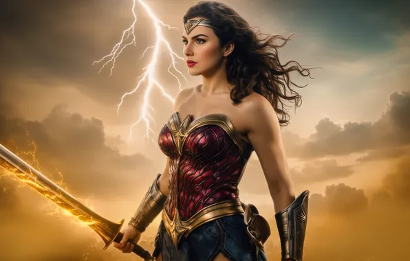 Картинка hero, wonder woman, swooping