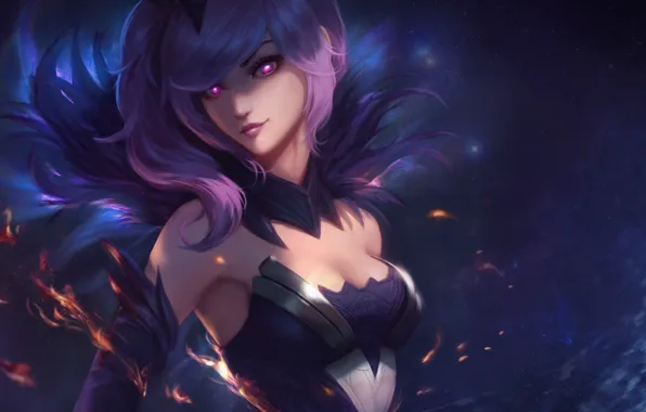 Взгляд, девушка, ведьма, Lux, league of legends