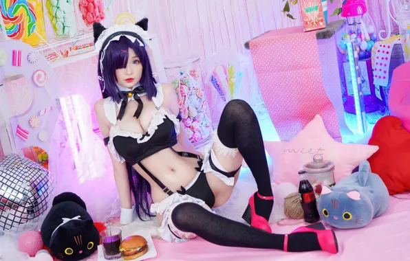 Girl, sexy, lingerie, pantsu, bra, cleavage, panties, thighhighs