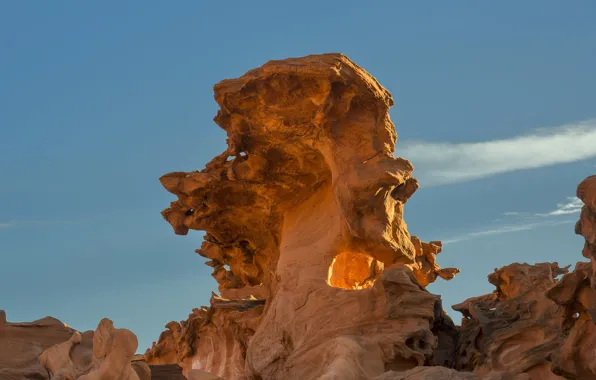 Небо, скалы, США, Невада, Gold Butte National Monument