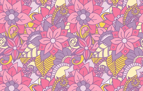 Vector, текстура, цветочки, design, pattern, floral