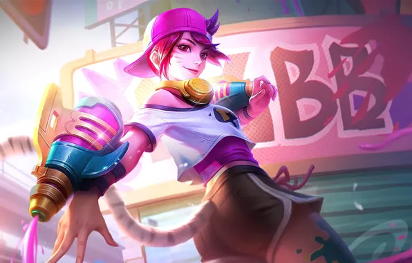 Девушка, наушники, хвост, Wanwan, Mobile Legends: Bang Bang!