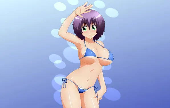 Girl, sexy, boobs, anime, beautiful, short hair, pretty, brunette