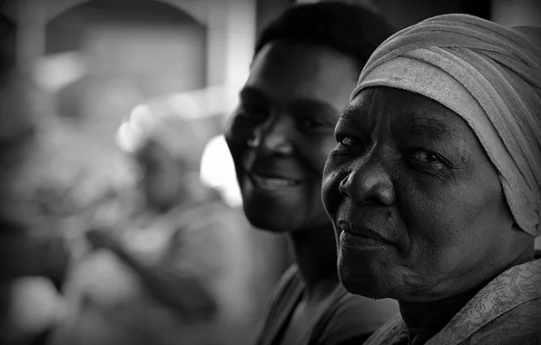 Black, woman, old, face