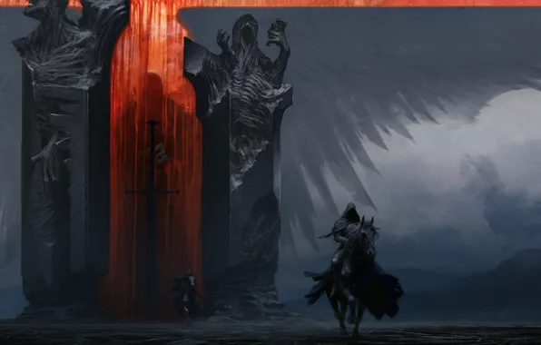 Horror, fog, darkness, dark fantasy, Artem Demura, Shitpack