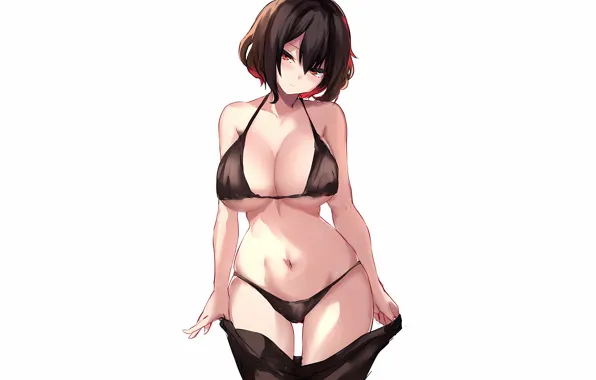 Girl, sexy, lingerie, pantsu, bra, cleavage, panties, dress