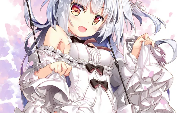 Girl, sexy, lingerie, panties, long hair, dress, boobs, anime