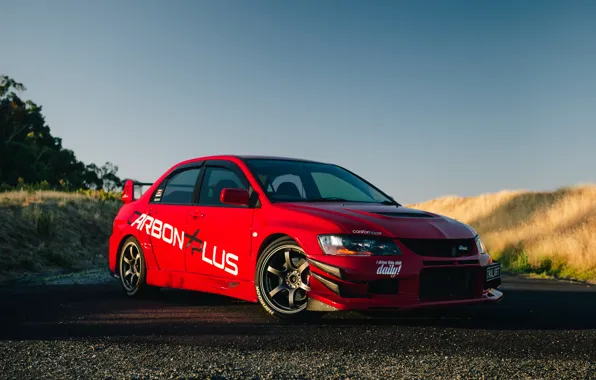 Картинка Mitsubishi, Lancer, Red, Evolution