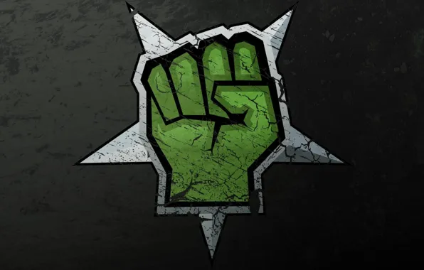 Зеленый, текстура, кулак, сопротивление