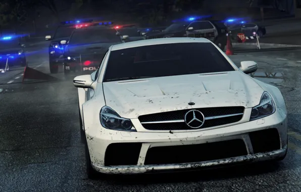Картинка Mercedes, Benz, Need for Speed, nfs, racing, Black Series, SL65, Most Wanted 2012