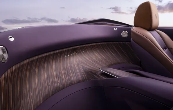 Картинка Rolls-Royce, design, wood, Amethyst, car interior, Rolls-Royce Amethyst Droptail