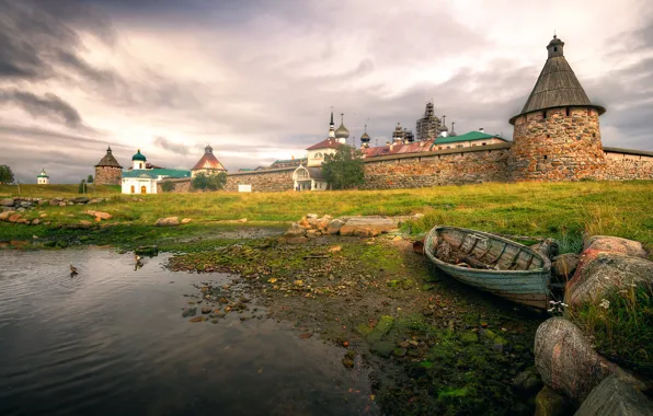 Картинка крепость, Соловки, Русский север