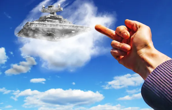 Небо, фак, Star Wars, Fuck, Sky, Звёздные войны, Star Destroyer, Звёздный разрушитель