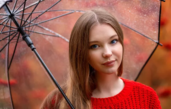 Картинка Девушка, зонт, Кристина Вострухина, Анна Шувалова