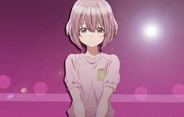 Девочка, розовый фон, Форма голоса, Koe No Katachi