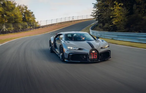 Bugatti, на трассе, Chiron, 2020, Chiron Pur Sport