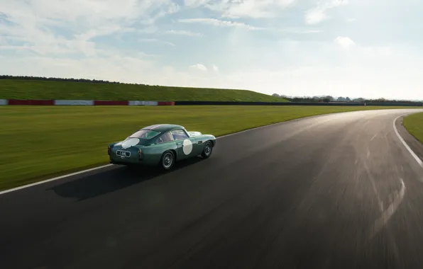 Aston Martin, Закат, Скорость, Трасса, Classic, 2018, Classic car, 1958