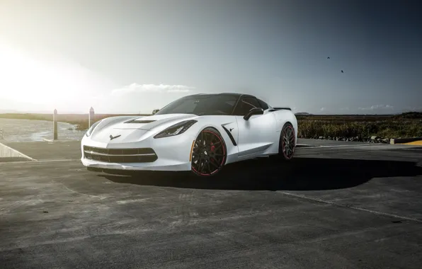 Z06, Corvette, Chevrolet, Car, Sky, Sunset, American, Supercharged