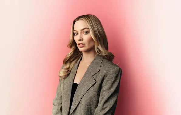 Девушка, фото, волосы, актриса, блондинка, красивая, пиджак, Margot Robbie