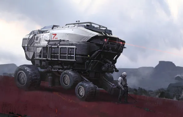 Человек, Art, Техника, Фантастика, Транспорт, Carrier, Исследование, Transport & Vehicles