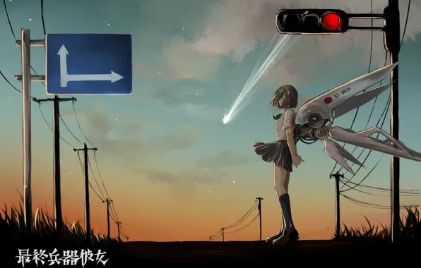 Girl, mecha, anime, asian, manga, japanese, oriental, asiatic