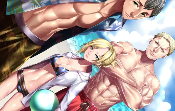 Пляж, Атака Титанов, Shingeki No Kyojin, Титаны