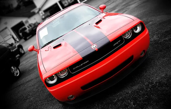 Картинка гараж, Dodge, парковка, Challenger, SRT-8