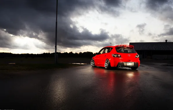 Red, Mazda, speed