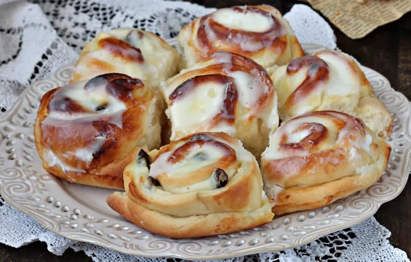 Выпечка, глазурь, булочки