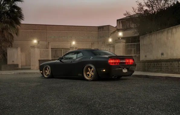 Muscle, Dodge, Challenger, Car, Black, Tuning, R/T, Wheels