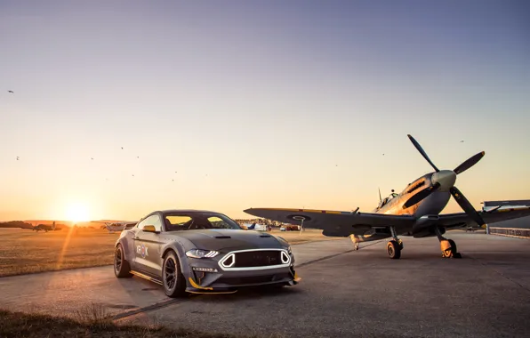 Закат, Ford, RTR, 2018, Mustang GT, Eagle Squadron