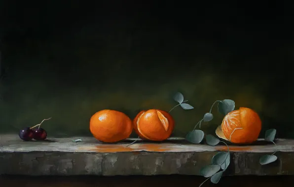Картина, фрукты, натюрморт, живопись