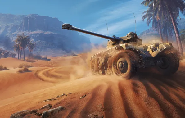 Скачать обои пустыня, танк, Game, Мир танков, World of Tanks, Wargaming ...