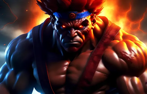 Game, street fighter, evil ryu
