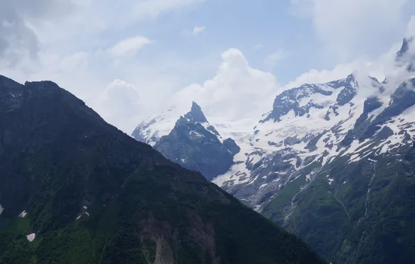 Пейзаж, горы, природа, landscape, nature, mountains, кавказ, домбай